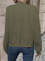 Full Size Zip Up Long Sleeve Textured Jacket Plus Size