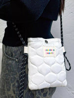 Quilted Padded Crossbody Bag with Adjustable Strap
