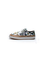 PU Leather Round Toe Flats Sneakers