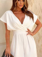Surplice Wide Leg Jumpsuit