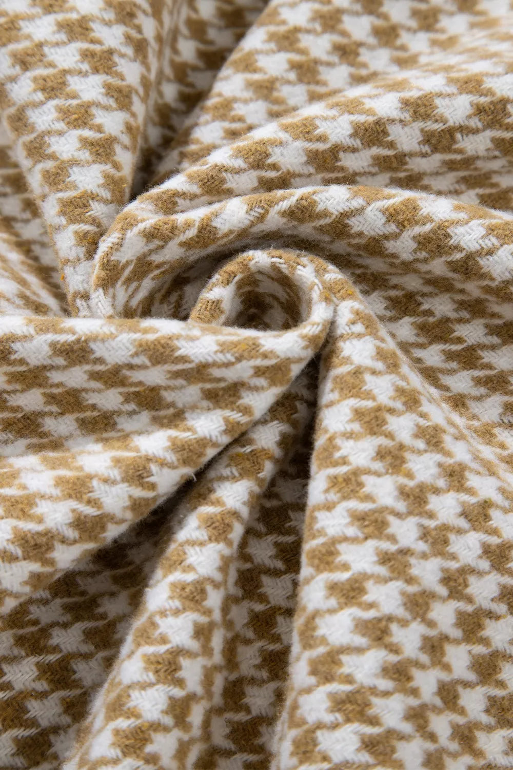 Button DownHoundstooth Color Block Shacket