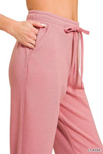 Zenana Drawstring Scuba Joggers with Pockets