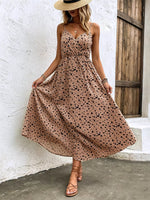 Floral Print Spaghetti Strap Midi Dress