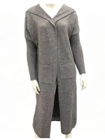 Full Size Letter Back Hooded Cardigan Plus Size