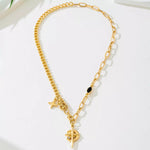 18K Gold-Plated Cross Pendant Necklace