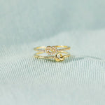 925 Sterling Silver Double-Layered Knot Ring