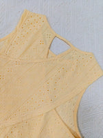 Hollow-Out Knit Tank Top