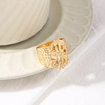 18K Gold-Plated Dollar Sign Ring