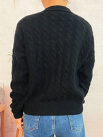 Cable Knit Button-Up Cardigan
