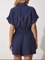 Johnny Collar Short Sleeve Romper