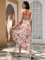 Floral Print Spaghetti Strap Midi Dress