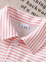 Children's Striped Embroidered Duck Polo
