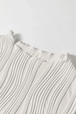 Wavy Textured Mock Neck Tank