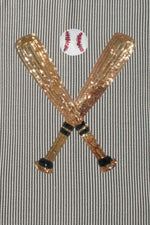 Sequin Baseball Round Neck Short Sleeve T-Shirt