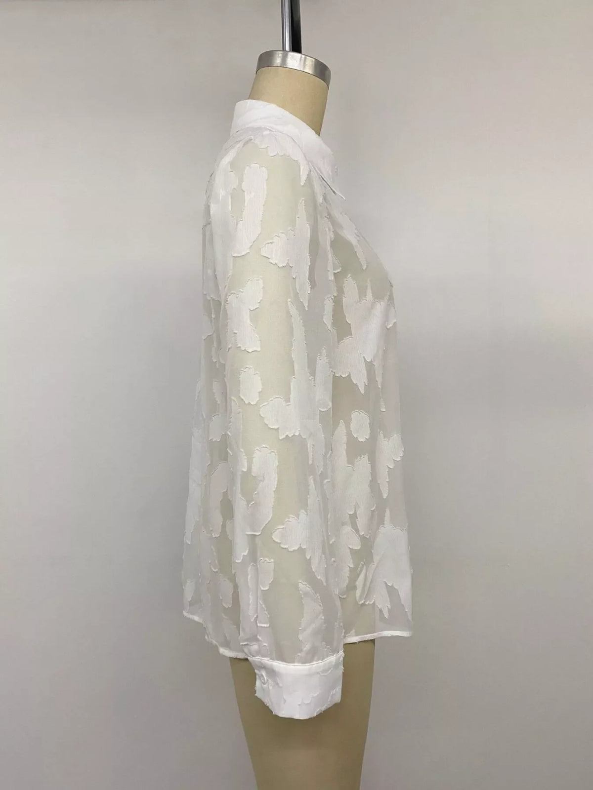 Sheer Button-Down Shirt
