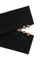 Lapel Collar Open Front Blazer