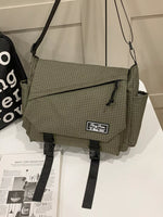 Plaid Buckle Flap Crossbody Bag