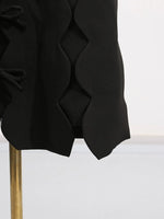 Long Sleeve Bow Front Midi Dress