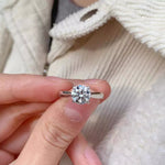 2 Carat Moissanite 925 Sterling Silver Ring