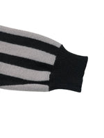 Striped Button Front Long Sleeve Sweater