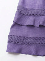 Lace Detail V-Neck Mini Dress