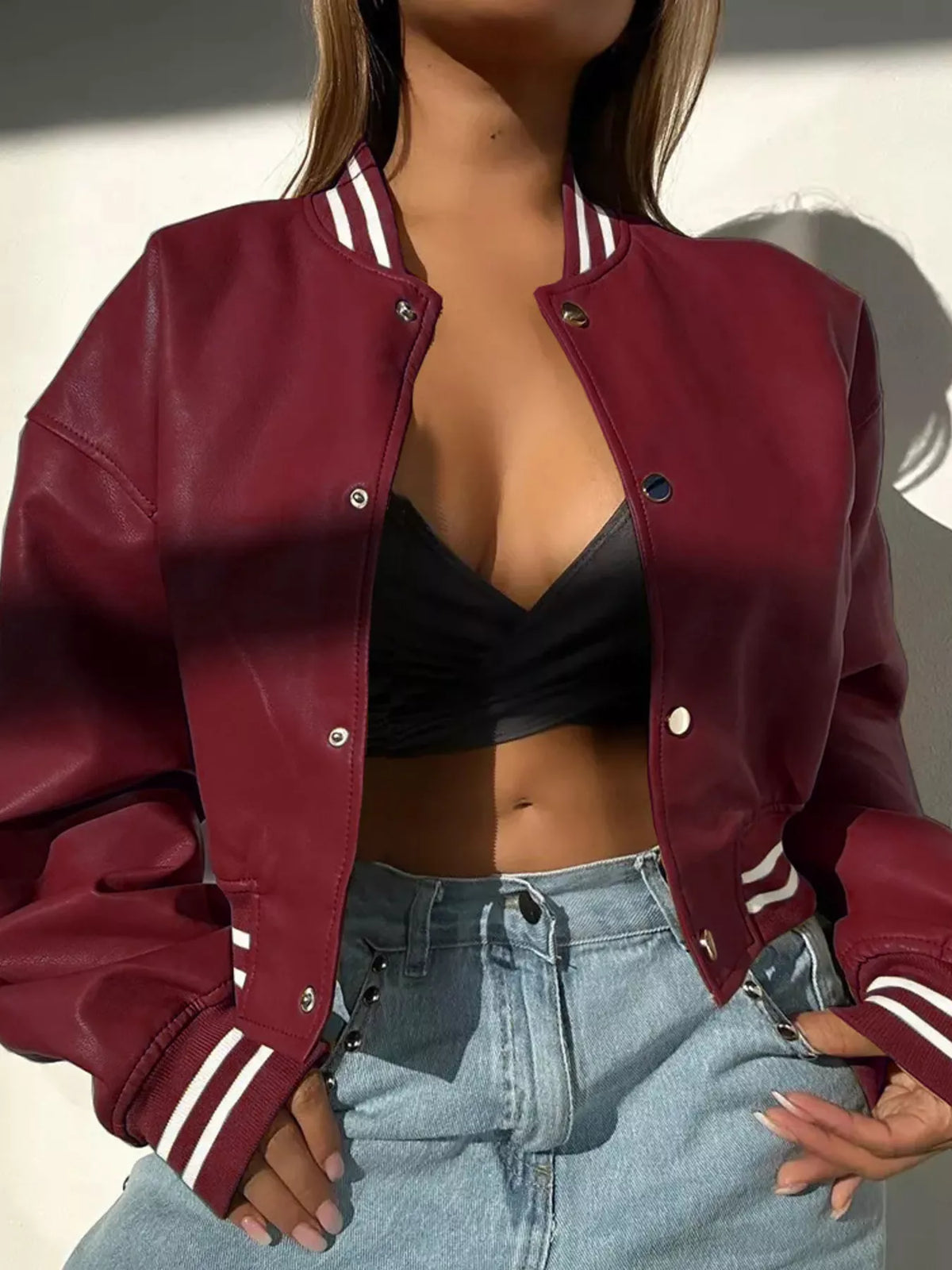 Snap Down Long Sleeve Jacket