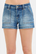 RISEN Low Rise Patched Pocket Shorts