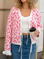 Leopard Tie-Front Cardigan