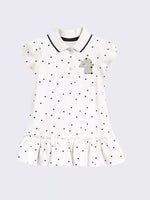 Children's Unicorn Polka Dot Ruffle Hem Dress