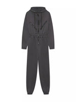 Hooded Zip-Up Long Sleeve Jumpsuit