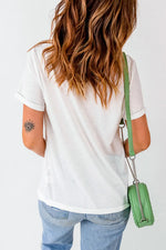 AMERICA Round Neck Short Sleeve T-Shirt