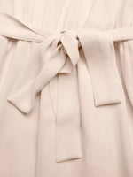 Ruffle Sleeve Tie Waist Midi Dress