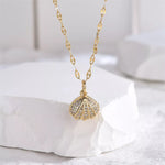 18K Gold-Plated Pearl Shell Necklace