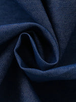 Children's Embroidered Denim Button-Front Dress