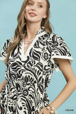 Umgee Paisley Print Midi Dress with Side Pockets
