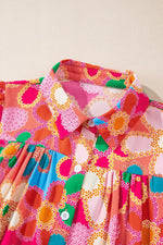 Vibrant Floral Print Long Sleeve Shirt