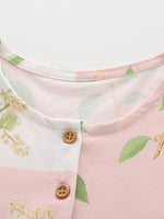 Children's Floral Print Button-Down A-Line Dress