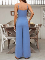Spaghetti Strap Wide Leg Jumpsuit