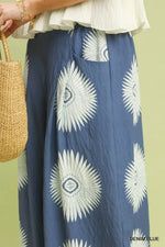 Umgee Abstract Border Print Wide Leg Pants