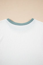 Contrast Trim Ribbed Knit Sleeveless Top