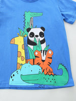 Children's Animal Print Crew Neck T-Shirt