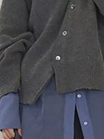 Asymmetric Button-Down Sweater