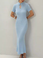 Short Sleeve Knitted Mermaid Dress