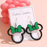 Mickey Mouse Bow Drop Earrings