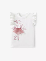 Children's Ballerina Ruffle Sleeve T-Shirt