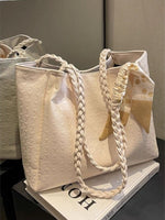 Braided Handle Tote Bag