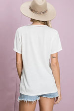 BiBi Colr Block Waffle Knit Top