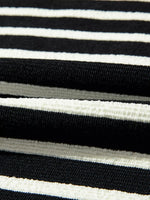 Stripe Contrast MERRY Letter Christmas Print Drop Shoulder Sweatshirt