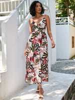 Floral Print Spaghetti Strap Midi Dress