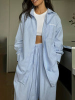 Relaxed Fit Long Sleeve Shirt and Pants Set